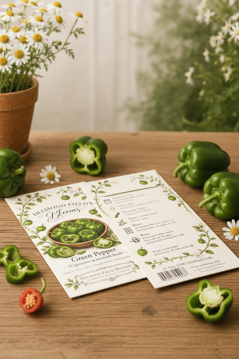 Green Pepper Seeds Packet