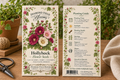 "Diamond Field Blooms Hollyhock Flower Seeds packet, rectangular box style, 5g"