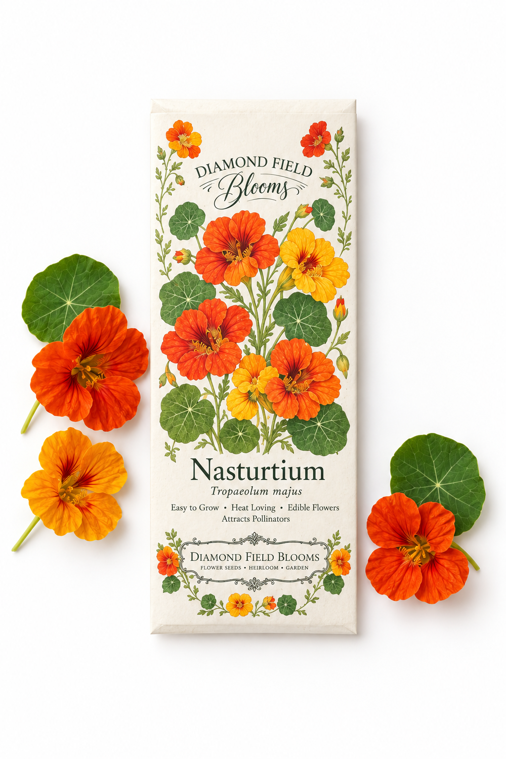 Nasturtium White Background