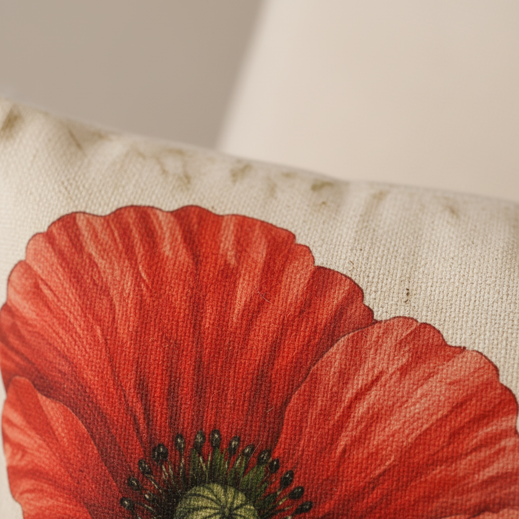 Poppy Pillow Detail Shot