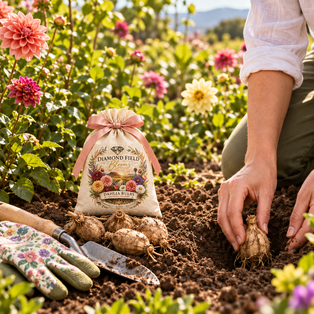 Revised Dahlia Bulbs planting lifestyle photo