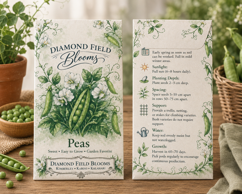 Diamond Field Blooms Garden Peas seed - Heirloom and NON-GMO