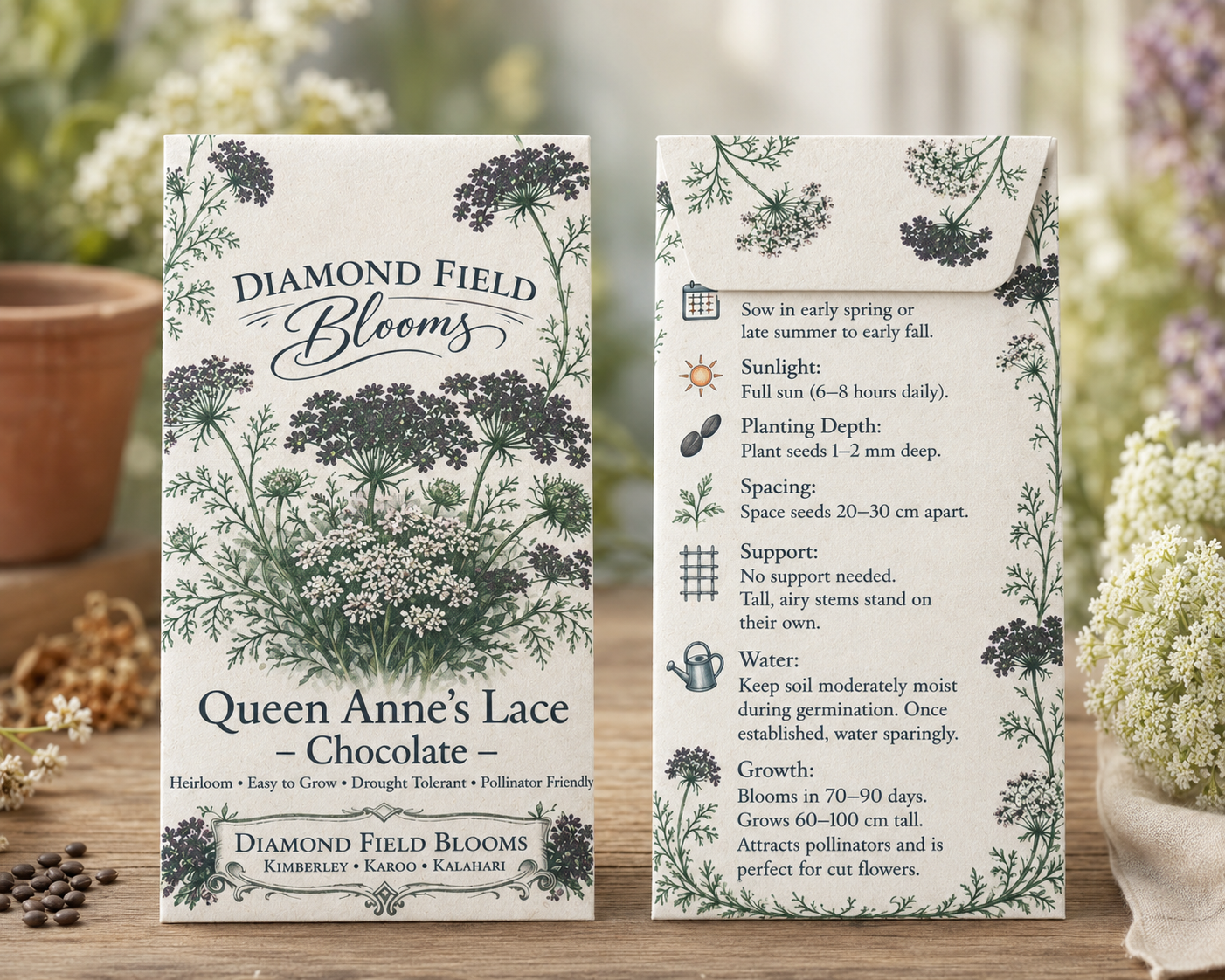 Chocolate Queen Anne's Lace seeds