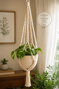 Geometric Macrame Pot Plant Hanger | Boho Indoor Plant Holder