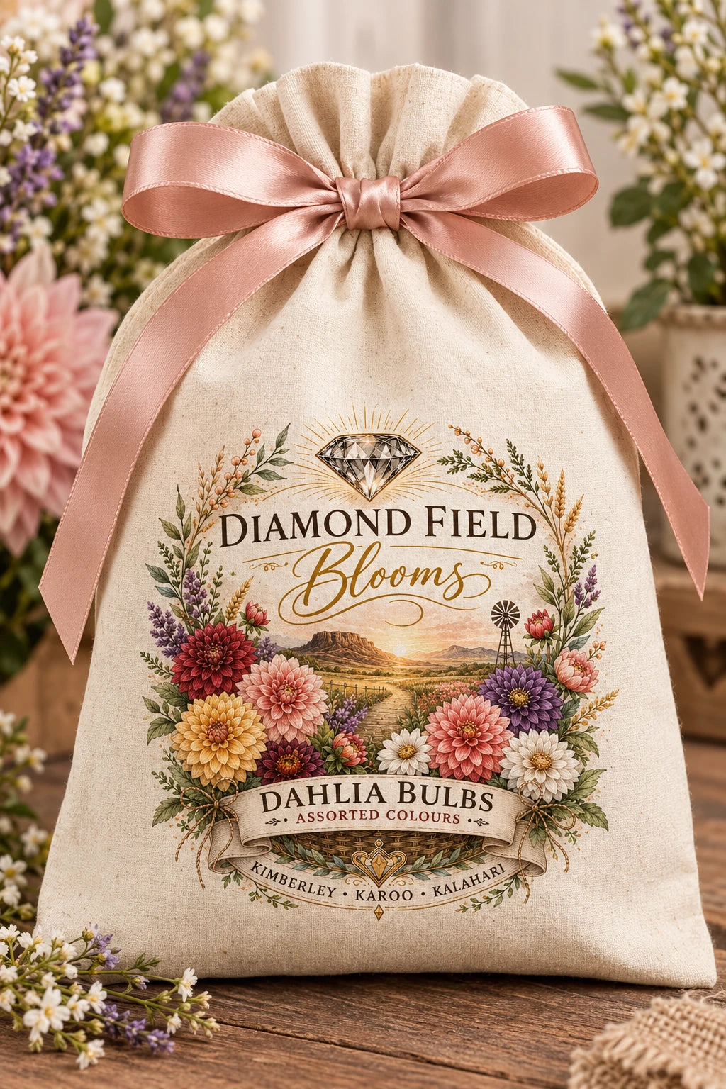 Dahlia Bulbs – Mixed Colours, 4 per Bag